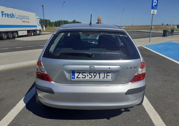 Honda Civic cena 12900 przebieg: 135000, rok produkcji 2004 z Szczecin małe 67